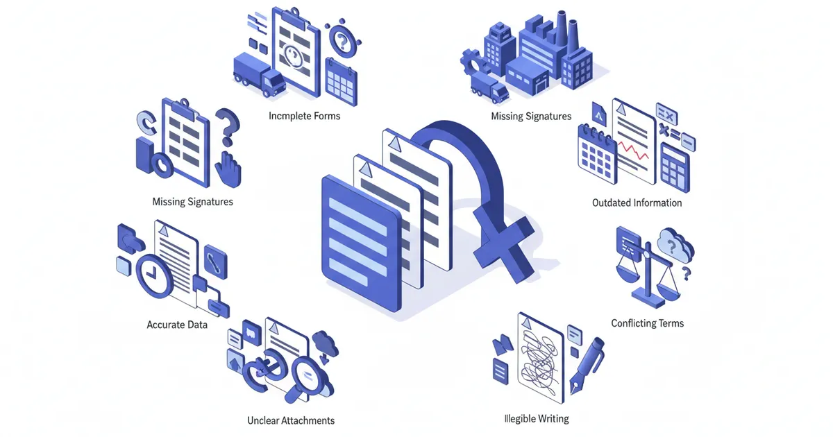 Illustration for 7 Document Errors That Get Leasing Files Rejected โ Industry