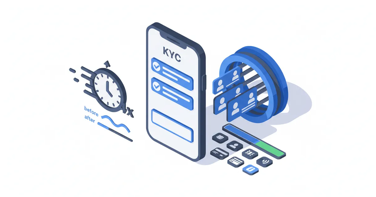 Illustration for Fallstudie: eine Fintech verkürzt das KYC-Onboarding um das 4-fache mit CheckFile — Branche
